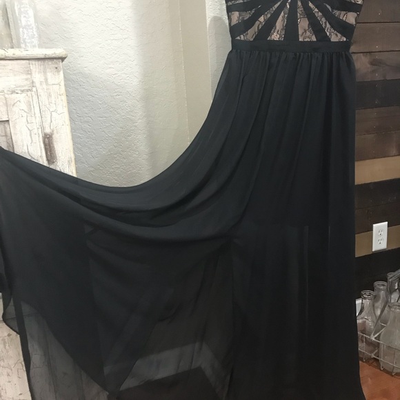 Aidan Mattox Strapless Black and Nude - Picture 4 of 6